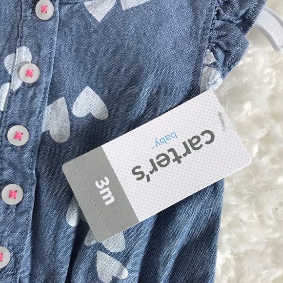 NWT Carter's Romper - Heart Pattern - Picture 5 of 8